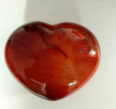 Carnelian Puffy Heart w/ Druzy